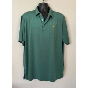 Peter Millar Crafted Masters Golf Polo Shirt Mens Green XXL 2XL Short Sleeve